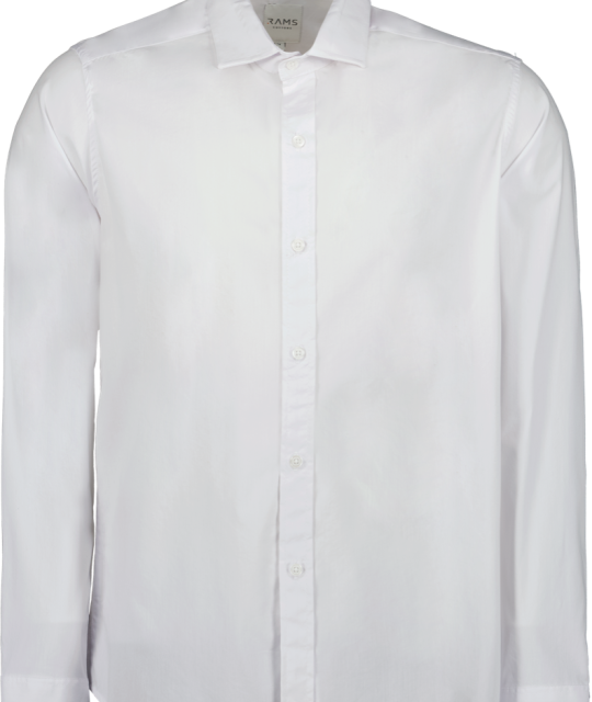Camisa Manga Larga Blanco Slim Fit Cuello Italiano Para Hombre