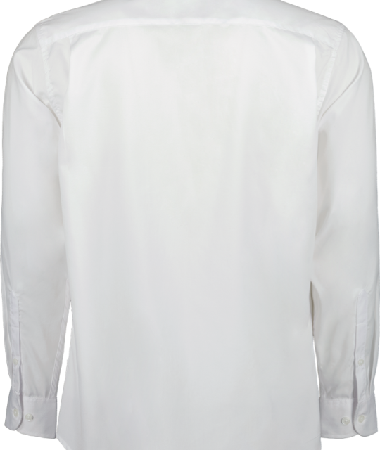 Camisa Blanca Slim Fit Manga Larga Con Cintilla Para Caballero
